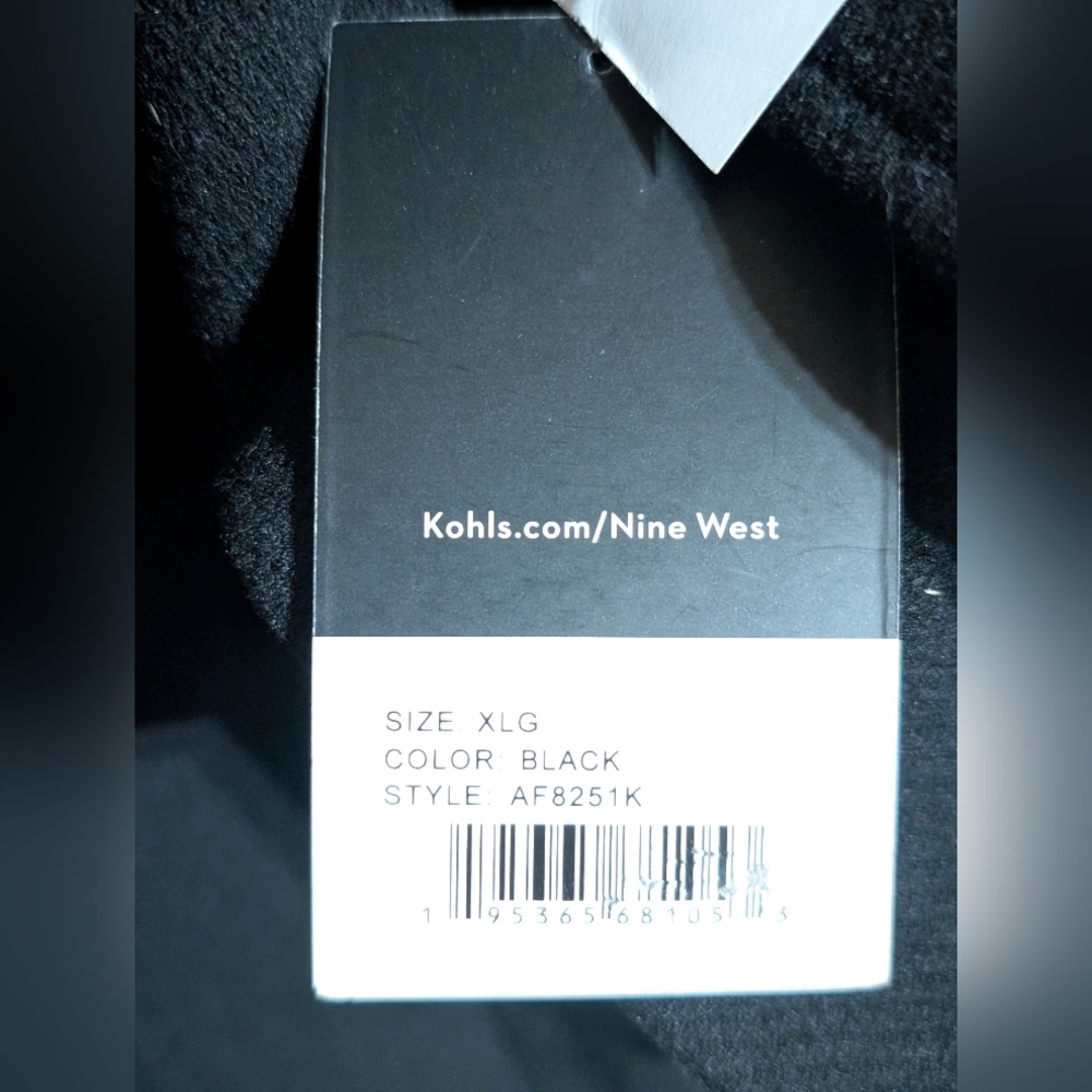 🖤 NWT Nine West Hooded Duffle Jacket Black Size XL - Picture 14 of 16